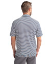LA Galaxy Cutter & Buck Virtue Eco Pique Stripe Recycled Mens Polo Navy Blue Back Thumbnail Image