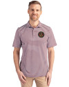 Atlanta United FC - Cutter & Buck Virtue Eco Pique Stripe Recycled Mens Polo Bordeaux Front Thumbnail Image