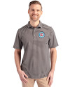 Chicago Fire FC Cutter & Buck Virtue Eco Pique Stripe Recycled Mens Polo Black Front Thumbnail Image
