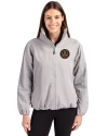 View image 10: Atlanta United FC - Cutter & Buck Charter Recycled Packable Womens Full Zip Jacket Polished Medium Gray Front