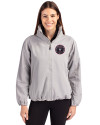 Inter Miami CF Cutter & Buck Charter Eco Recycled Womens Full-Zip Jacket Polished Medium Gray Front Thumbnail Image