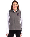Inter Miami CF Cutter & Buck Cascade Eco Fleece Womens Vest Elemental Grey/Black Front Thumbnail Image