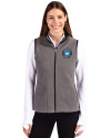 Charlotte FC Cutter & Buck Cascade Eco Fleece Womens Vest Elemental Grey/Black Front Thumbnail Image