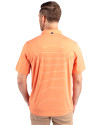 New York City FC Cutter & Buck Forge Eco Heather Stripe Stretch Recycled Mens Polo College Orange Heather Back Thumbnail Image