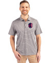 St. Louis City SC Cutter & Buck Forge Eco Heather Stripe Stretch Recycled Mens Polo Elemental Grey Heather Front Thumbnail Image