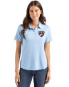 FC Dallas Cutter & Buck Coastline Epic Comfort Recycled Womens Polo Atlas Light Blue Front Thumbnail Image