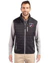View image 4: FC Dallas Cutter & Buck Rainier Recycled Insulated Puffer Mens Full Zip Vest Black Front