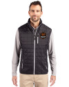 Houston Dynamo FC Cutter & Buck Rainier PrimaLoft® Mens Eco Insulated Full Zip Puffer Vest Black Front Thumbnail Image