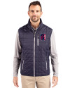 View image 7: St. Louis City SC Cutter & Buck Rainier Recycled Insulated Puffer Mens Full Zip Vest Dark Navy/Silver Front