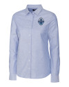Vancouver Whitecaps FC Cutter & Buck Stretch Oxford Womens Long Sleeve Dress Shirt Light Blue Mannequin Thumbnail Image