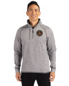 Atlanta United FC - Cutter & Buck Mainsail Sweater-Knit Mens Half Zip Pullover Jacket Polished Heather Front Thumbnail Image