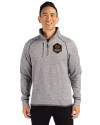 Houston Dynamo FC Cutter & Buck Mainsail Sweater-Knit Mens Half Zip Pullover Jacket Polished Heather Front Thumbnail Image