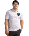 San Jose Earthquakes Cutter & Buck Advantage Tri-Blend Space Dye Mens Polo Elemental Grey Front Thumbnail Image