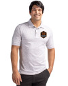 Houston Dynamo FC Cutter & Buck Advantage Tri-Blend Space Dye Mens Polo Elemental Grey Front Thumbnail Image