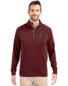 Atlanta United FC - Cutter & Buck Adapt Eco Knit Stretch Recycled Mens Quarter Zip Pullover Bordeaux Front Thumbnail Image