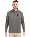 View image 1: St. Louis City SC Cutter & Buck Adapt Recycled Soft Knit Stretch  Mens Quarter Zip Pullover Elemental Grey Front