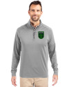 Austin FC - Cutter & Buck Adapt Eco Knit Stretch Recycled Mens Quarter Zip Pullover Polished Medium Gray Front Thumbnail Image