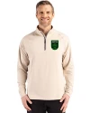 Austin FC - Cutter & Buck Adapt Eco Knit Stretch Recycled Mens Quarter Zip Pullover Wheat Front Thumbnail Image