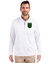 Austin FC - Cutter & Buck Adapt Eco Knit Stretch Recycled Mens Quarter Zip Pullover White Front Thumbnail Image