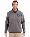 CF Montréal Cutter & Buck Cascade Eco Fleece Mens Quarter Zip Jacket Elemental Grey/Black Front Thumbnail Image