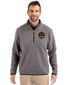 Houston Dynamo FC Cutter & Buck Cascade Eco Fleece Mens Quarter Zip Jacket Elemental Grey/Black Front Thumbnail Image