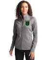 Austin FC - Cutter & Buck Adapt Eco Knit Heather Recycled Womens Full Zip Black Heather Front Thumbnail Image