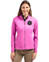 Inter Miami CF Cutter & Buck Adapt Eco Knit Heather Recycled Womens Full Zip Gelato Heather Front Thumbnail Image