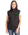 Austin FC - Cutter & Buck Charter Eco Recycled Full-Zip Womens Vest Black Front Thumbnail Image