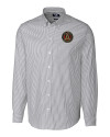 Atlanta United FC - Cutter & Buck Stretch Oxford Stripe Mens Big and Tall Long Sleeve Dress Shirt Charcoal Mannequin Thumbnail Image