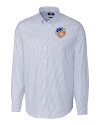 FC Cincinnati Cutter & Buck Stretch Oxford Stripe Mens Big and Tall Long Sleeve Dress Shirt French Blue Mannequin Thumbnail Image