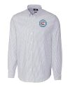 Chicago Fire FC Cutter & Buck Stretch Oxford Stripe Mens Big and Tall Long Sleeve Dress Shirt Light Blue Mannequin Thumbnail Image