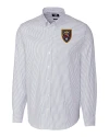 View image 8: Real Salt Lake Cutter & Buck Easy Care Stretch Oxford Stripe Mens Long Sleeve Button Down Shirt Light Blue Mannequin