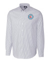 Chicago Fire FC Cutter & Buck Stretch Oxford Stripe Mens Long Sleeve Dress Shirt Light Blue Mannequin Thumbnail Image