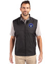 CF Montréal Cutter & Buck Stealth Hybrid Quilted Mens Big and Tall Windbreaker Vest Black Front Thumbnail Image