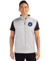 CF Montréal Cutter & Buck Stealth Hybrid Quilted Mens Big and Tall Windbreaker Vest Polished Medium Gray Front Thumbnail Image