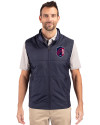 St. Louis City SC Cutter & Buck Stealth Hybrid Quilted Mens Big and Tall Windbreaker Vest Liberty Navy Front Thumbnail Image