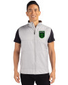 Austin FC - Cutter & Buck Stealth Hybrid Quilted Mens Big and Tall Windbreaker Vest Polished Medium Gray Front Thumbnail Image