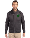 Austin FC - Cutter & Buck Mainsail Sweater-Knit Mens Big and Tall Full Zip Jacket Charcoal Heather Front Thumbnail Image