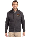 View image 1: Houston Dynamo FC Cutter & Buck Mainsail Sweater-Knit Mens Big & Tall Full Zip Jacket Charcoal Heather Front