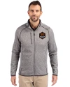View image 4: Houston Dynamo FC Cutter & Buck Mainsail Sweater-Knit Mens Big & Tall Full Zip Jacket Polished Heather Front