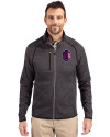 St. Louis City SC Cutter & Buck Mainsail Sweater-Knit Mens Big and Tall Full Zip Jacket Charcoal Heather Front Thumbnail Image