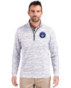 CF Montréal Cutter & Buck Traverse Stretch Eco Camo Print Quarter Zip Mens Pullover Charcoal Front Thumbnail Image