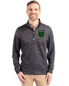 Austin FC - Cutter & Buck Traverse Stretch Eco Camo Print Quarter Zip Mens Pullover Black Front Thumbnail Image