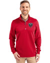 D.C. United Cutter & Buck Traverse Stretch Eco Quarter Zip Mens Pullover Red Front Thumbnail Image