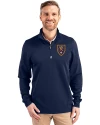 Real Salt Lake Cutter & Buck Traverse Stretch Eco Quarter Zip Mens Pullover Liberty Navy Front Thumbnail Image