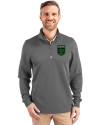 Austin FC - Cutter & Buck Traverse Stretch Eco Quarter Zip Mens Pullover Elemental Grey Front Thumbnail Image