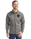 Houston Dynamo FC Cutter & Buck Adapt Eco Knit Hybrid Recycled Mens Full Zip Jacket Elemental Grey Front Thumbnail Image