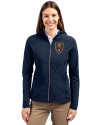 View image 7: Real Salt Lake Cutter & Buck Adapt Recycled Soft Knit Stretch Womens Hybrid Full Zip Jacket Navy Blue Front