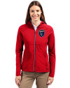 San Jose Earthquakes Cutter & Buck Adapt Eco Knit Hybrid Recycled Womens Full Zip Jacket Red Front Thumbnail Image