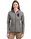 St. Louis City SC Cutter & Buck Adapt Eco Knit Hybrid Recycled Womens Full Zip Jacket Elemental Grey Front Thumbnail Image